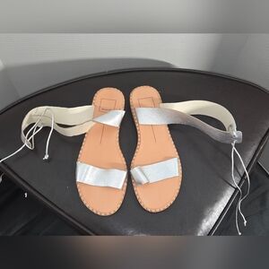 Dolce Vita Silver and Cream Sandals